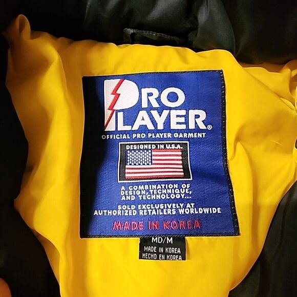 Pro Player 90s NFL Pittsburgh Steelers Full Zip Jacket in Black & Yellow Size M - Picture 3 of 4